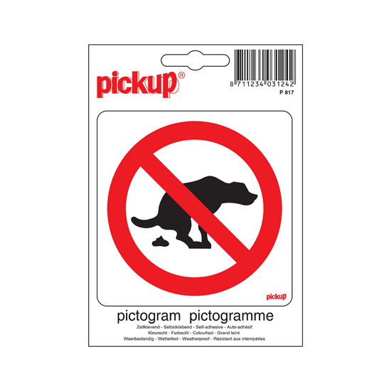 Afbeeldingen van STICKER HIER GEEN HONDEPOEP PICTO 100X100 MM