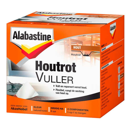 Afbeeldingen van ALABASTINE HOUTROTVULLER 2-COMPONENTEN 1KG