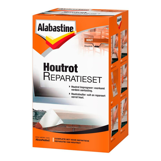 Afbeeldingen van ALABASTINE HOUTROT REPARATIESET 500GR