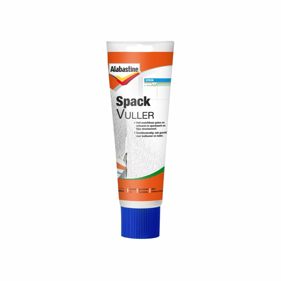 Afbeeldingen van ALABASTINE SPACK VULLER WIT TUBE 330GR