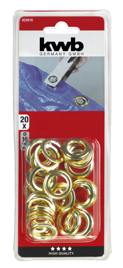 Afbeeldingen van KWB ZEILRINGEN VERMESSINGD 15MM, 20ST.