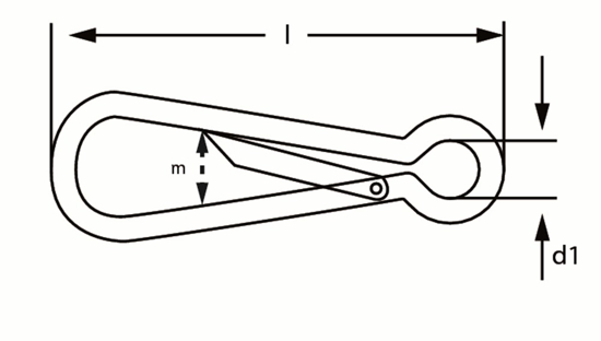 Afbeeldingen van DX SIMPLEXHAAK DIN 5287 VERNIKKELD 40MM