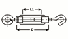Afbeeldingen van DX SPANSCHROEF HAAK-OOG HANDELSUITVOERING VERZINKT M5X50MM