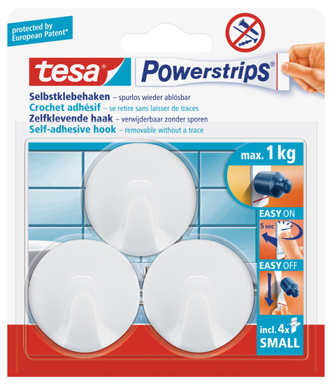 Afbeeldingen van TESA POWERSTRIPS HAKEN SMALL ROND 57577