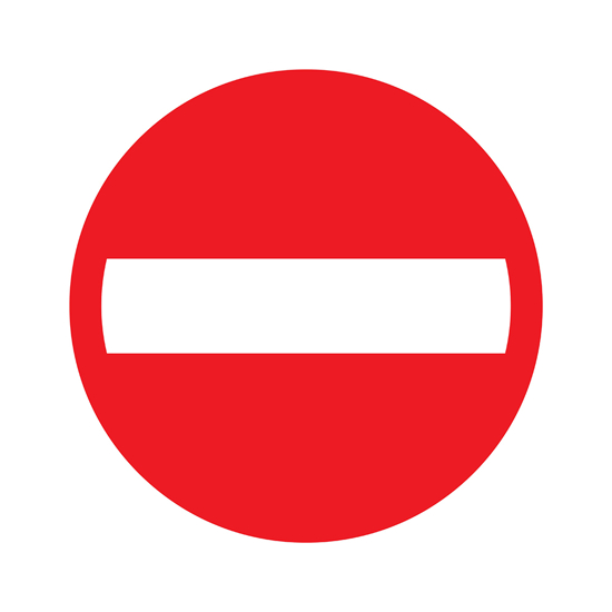 Afbeeldingen van BORD VERBODEN TOEGANG PICTO 180 MM ROND