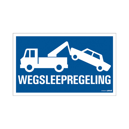 Afbeeldingen van BORD WEGSLEEPZONE WEGSLEEPREGELING 330X200 MM