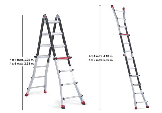 Afbeeldingen van ALTREX VOUWLADDER VARITREX TELEPROF 4X4 OP=OP
