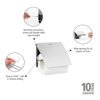Afbeeldingen van RENEW TOILETROLHOUDER MET KLEP MATT STEEL