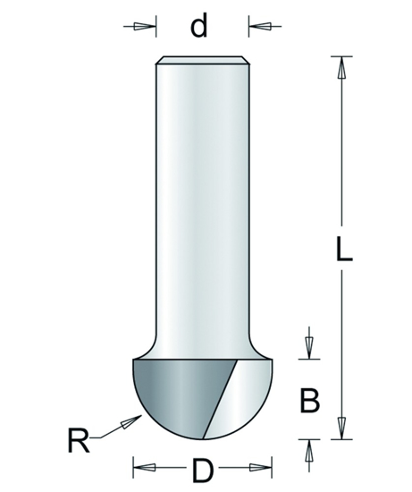 Afbeeldingen van HM HOLPROFIELFREES D25.4 R12.7D=8