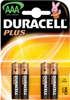 Afbeeldingen van DURACELL PLUSPOWER 1,5V AAA MN2400 (BLISTER A 4 STUKS)