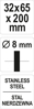 Afbeeldingen van DRAADBORSTEL, CILINDRISCH, RVS, 32X65X200MM, YT-47697 ##