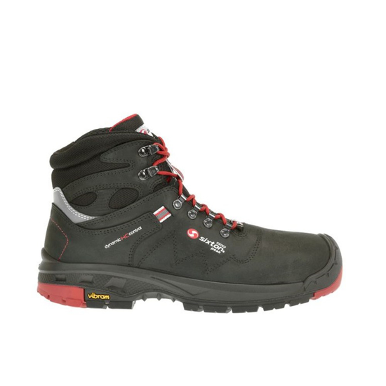 Afbeeldingen van SIXTON PEAK WERKSCHOEN HOOG TONALE S3 HRO SRC ZWART/ROOD MAAT 49