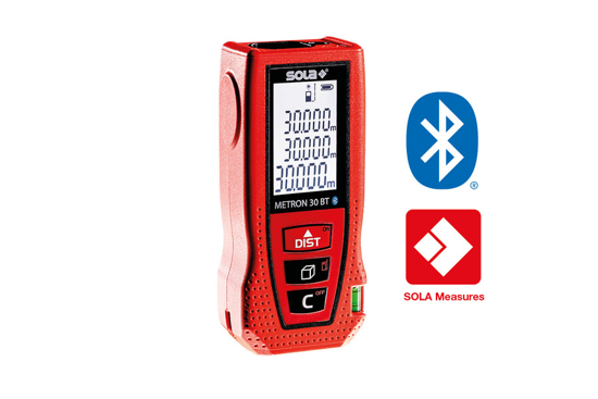 Afbeeldingen van SOLA LASER AFSTANDSMETER MET BLUETOOTH METRON BT 30 MTR