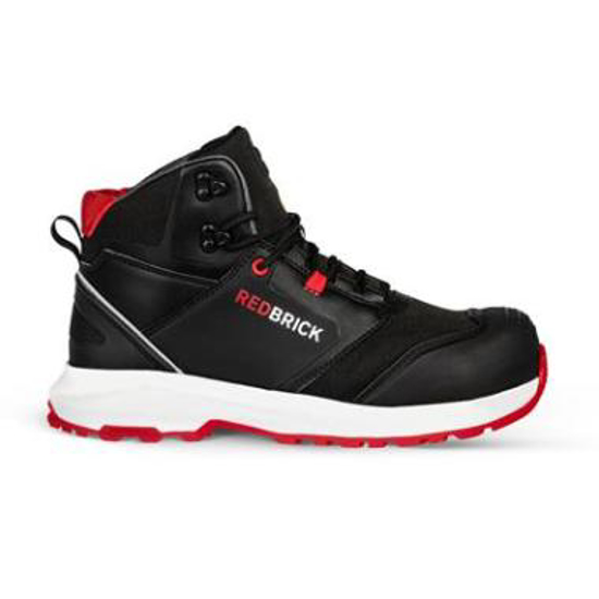 Afbeeldingen van REDBRICK WERKSCHOEN HOOG PULSE OVERNOSE HIGH S3 ZWART/ROOD MAAT 46