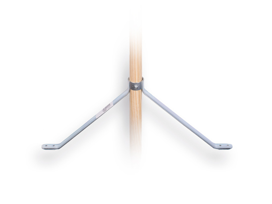 Afbeeldingen van STOKHOUDER SOLIDE 45 CM BREED, 19 CM HOOG, VOOR STEEL MET DIAMETER 28 MM
