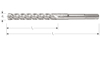 Afbeeldingen van HAMERBOOR SDS+ QUATTRO-X ø18,0X400/450