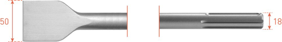 Afbeeldingen van SDS-MAX SPADEBEITEL, 50X360