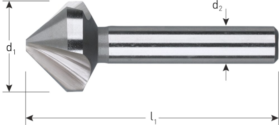 Afbeeldingen van HSS-G VERZINKFREES 90°, DIN 335C, ø8,3 (M4)