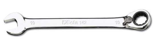 Afbeeldingen van BETA 143 RATELRINGSTEEKSLEUTEL OMSCHAKELBAAR 22X22MM OP=OP