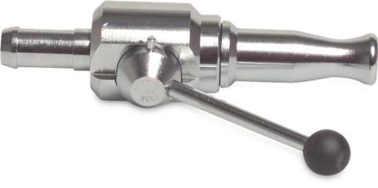 Afbeeldingen van AFSLUITBARE STRAALSPUIT MESSING VERCHR. MET KRAAN 1" X 25MM SLANGTULE