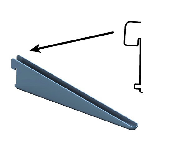 Afbeeldingen van DRAGER ELEMENT DUBBEL 1-HAAKS SYS 32 STAAL ZWART 17CM 10202-00011 ##
