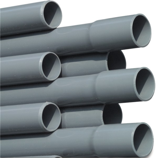 Afbeeldingen van DRUKBUIS PVC-U 10BAR LIJMMOF X GLAD GRIJS KIWA 75 MM X 2,9 MM (5M) 