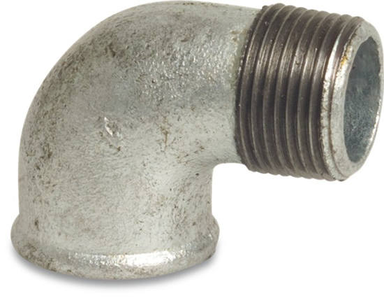 Afbeeldingen van MALLEABLE KNIE 90GRADEN NR.92 GEGALVANISEERD 3/8"BI X 3/8"BUI