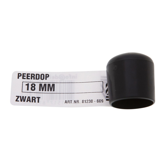 Afbeeldingen van DELTAFIX PEERDOP ZWART 28MM