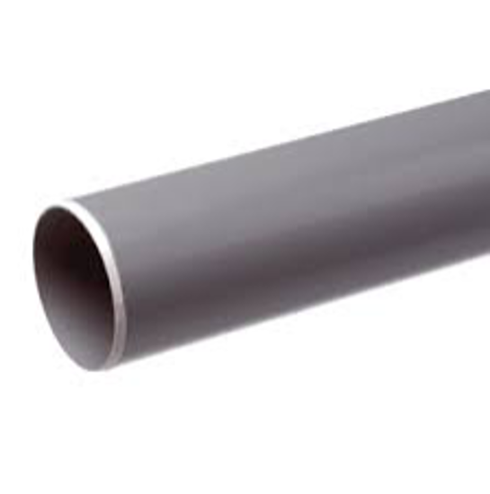Afbeeldingen van AFVOERBUIS PVC-U 110 MM X 3,2 MM SN4 MANCHET X GLAD GRIJS 5M KOMO