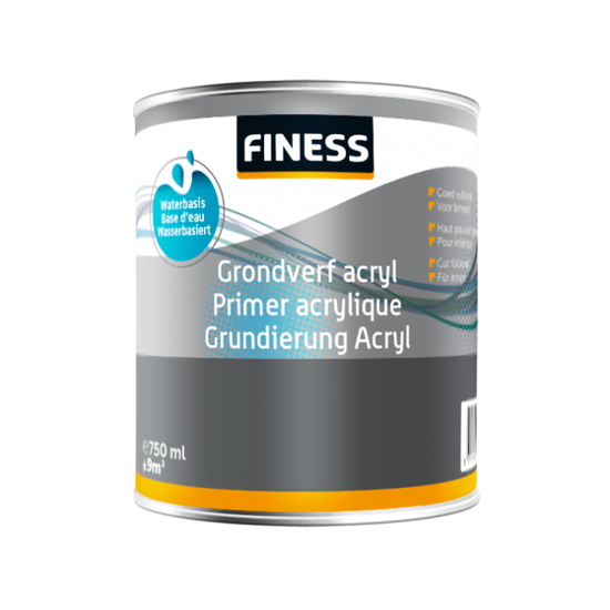 Afbeeldingen van FINESS GRONDVERF ACRYL 750 ML WIT