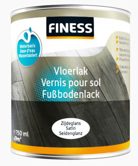Afbeeldingen van FINESS VLOERLAK ZDG 750 ML ACRYLKLEURLOOS