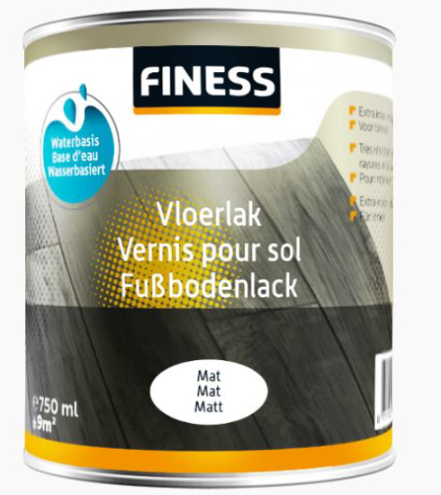 Afbeeldingen van FINESS VLOERLAK MAT 2,5 LTR ACRYL KLEURLOOS