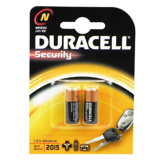 Afbeeldingen van DURACELL ALKALINE 2 X N 1,5V LR1 MN9100 2 OP BLISTER