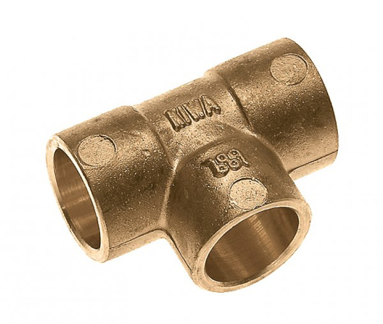 Afbeeldingen van BONFIX CAP T-STUK MESSING - 3 X CAPILLAIR - 28 MM (STUK(S))