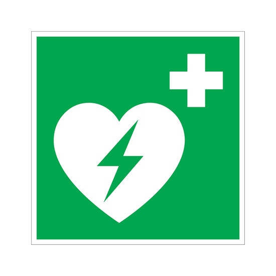 Afbeeldingen van BORD AED DEFIBRILLATOR PICTO 200X200 MM