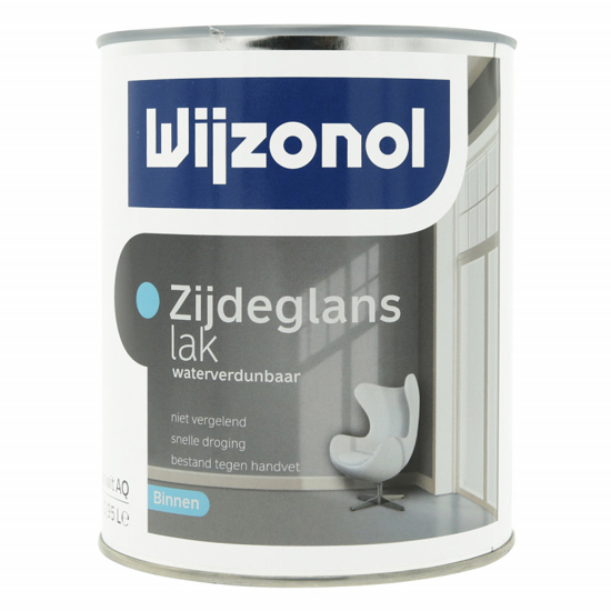 Afbeeldingen van WIJZONOL INTERIEUR ZIJDEGLANSLAK AQUA BASIS TRANSPARANT 450ML