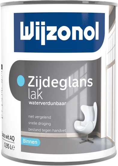 Afbeeldingen van WIJZONOL INTERIEUR ZIJDEGLANSLAK AQUA BASIS WIT 500ML