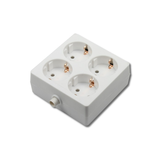 Afbeeldingen van 4V.TAFELSTOPCONTACT RA VIERK.WIT