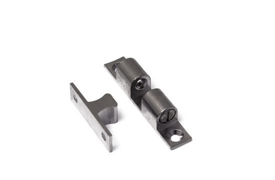 Afbeeldingen van DX KOGELSNAPSLOT MESSING VERNIKKELD MET RVS KOGEL EN VEER 60X11MM
