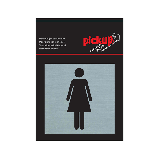Afbeeldingen van BORD ALULOOK DAMES PICTO 80X80 MM ZELFKLEVEND