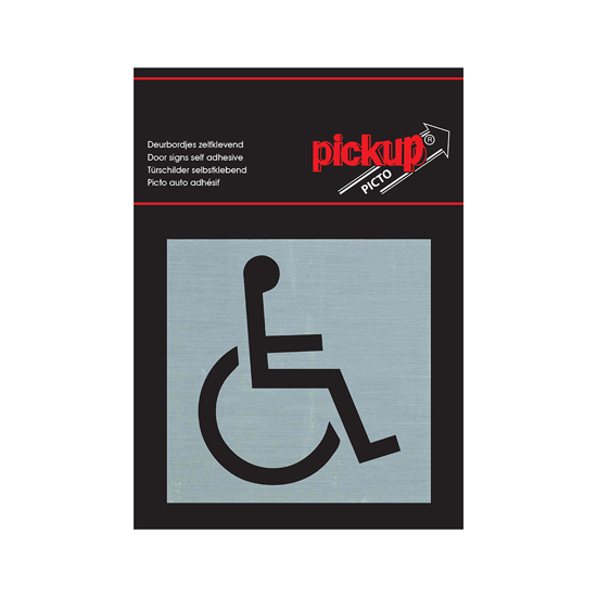 Afbeeldingen van BORD ALULOOK TOEGANKELIJK VOOR ROLSTOEL PICTO 80X80 MM ZELFKLEVEND