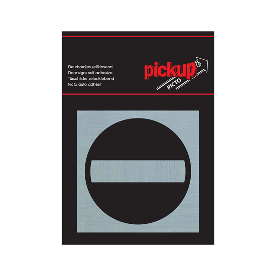 Afbeeldingen van BORD ALULOOK VERBODEN TOEGANG PICTO 80X80 MM ZELFKLEVEND