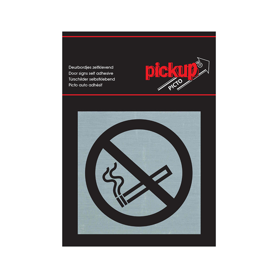 Afbeeldingen van BORD ALULOOK VERBODEN TE ROKEN PICTO 80X80 MM ZELFKLEVEND