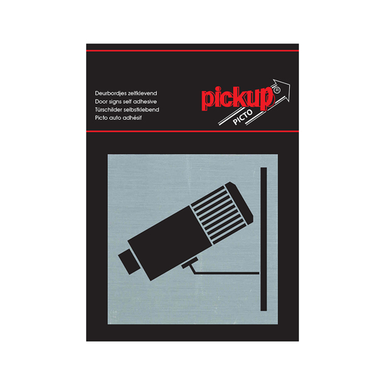 Afbeeldingen van BORD ALULOOK CAMERABEWAKING PICTO 80X80 MM ZELFKLEVEND