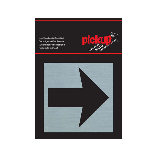 Afbeeldingen van BORD ALULOOK PIJL PICTO 80X80 MM ZELFKLEVEND
