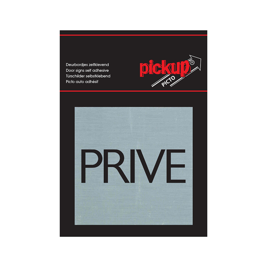 Afbeeldingen van BORD ALULOOK PRIVE 80X80 MM ZELFKLEVEND