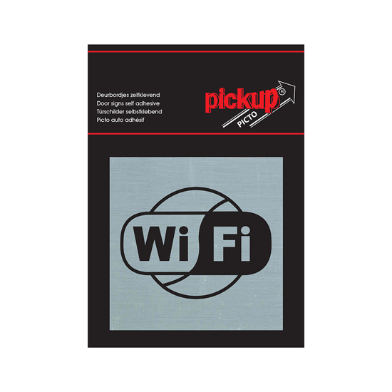 Afbeeldingen van BORD ALULOOK WIFI 80X80 MM ZELFKLEVEND