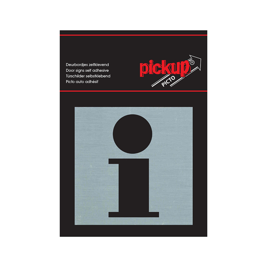 Afbeeldingen van BORD ALULOOK INFORMATIE 80X80 MM ZELFKLEVEND