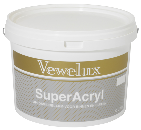 Afbeeldingen van VEWELUX SUPERACRYL SATIN WIT 10 LTR