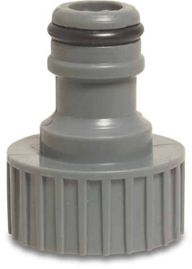 Afbeeldingen van PVC-U KRAANAANSLUITING GRIJS 1/2"BI X MANNELIJK KLIK